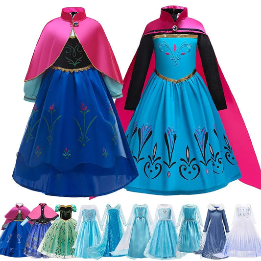 Anna Elsa Dress Halloween Costume