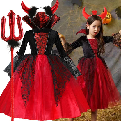 Vampire Halloween Dress For Kids